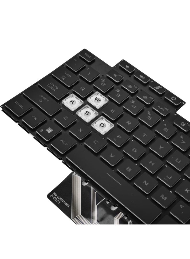 لوحة مفاتيح بديلة بإضاءة خلفية لأجهزة الكمبيوتر المحمولة من سلسلة TUF Dash F15 FX517 FX517ZM FX517ZR، وTUF F15 FX507 FX507ZC FX507ZE FX507ZM FX507ZR، وTUF A15 FA507 FA507R FA507RC FA507RE FA507RM FA507RR، وTUF F17 FX707 FX707VV، وTUF A17 FA707 FA707RC المزودة بإضاءة خلفية RGB (تخطيط أمريكي). - Image 2